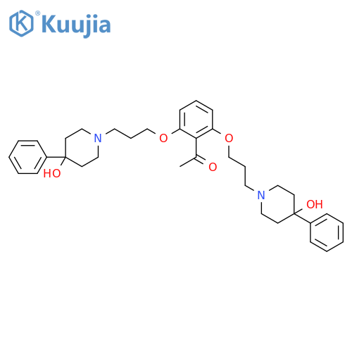 1-{2,6-bis[3-(4-hydroxy-4-phenylpiperidin-1-yl)propoxy]phenyl}ethanone structure