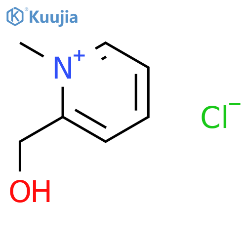 Pyridinium, 2-(hydroxymethyl)-1-methyl-, chloride structure