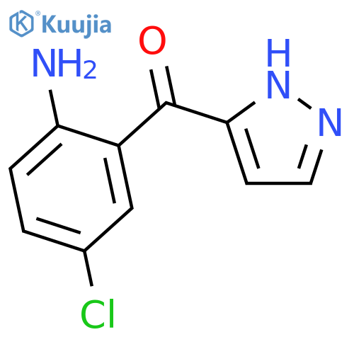 4-chloro-2-(1H-pyrazole-5-carbonyl)aniline structure