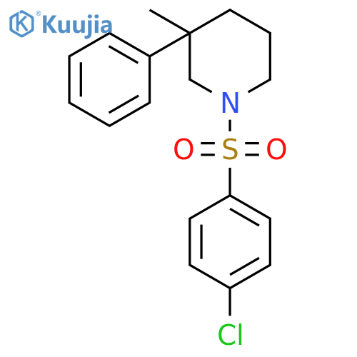 PIPERIDINE, 1-[(4-CHLOROPHENYL)SULFONYL]-3-METHYL-3-PHENYL- structure