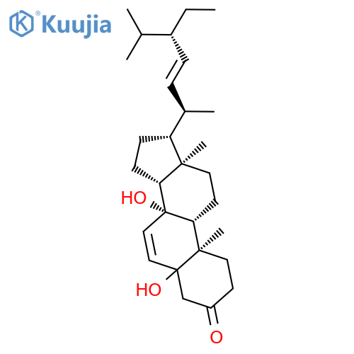Stigmasta-6,22-dien-3-one, 5,8-dihydroxy-, (22E)- structure