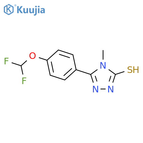 5-4-(Difluoromethoxy)phenyl-4-methyl-4H-1,2,4-triazole-3-thiol structure