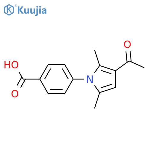 4-(3-Acetyl-2,5-dimethyl-1H-pyrrol-1-yl)benzoic acid structure