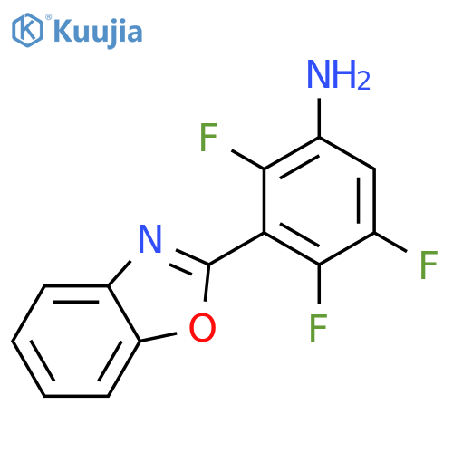 BENZENAMINE, 3-(2-BENZOXAZOLYL)-2,4,5-TRIFLUORO- structure