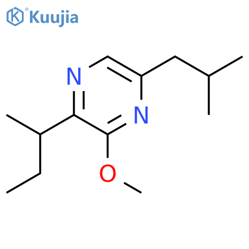 Pyrazine, 3-methoxy-2-(1-methylpropyl)-5-(2-methylpropyl)- structure