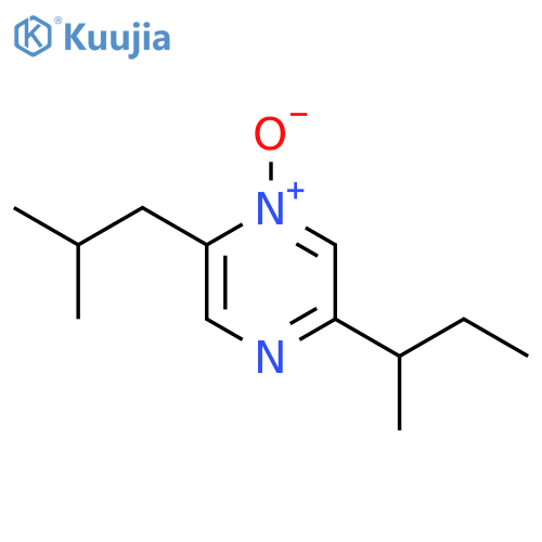 Pyrazine, 2-(1-methylpropyl)-5-(2-methylpropyl)-, 4-oxide structure