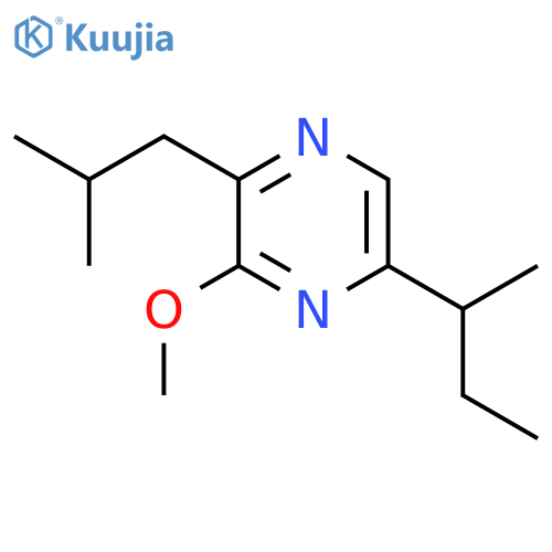Pyrazine, 3-methoxy-5-(1-methylpropyl)-2-(2-methylpropyl)- structure