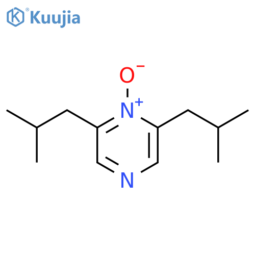 Pyrazine, 2,6-bis(2-methylpropyl)-, 1-oxide structure