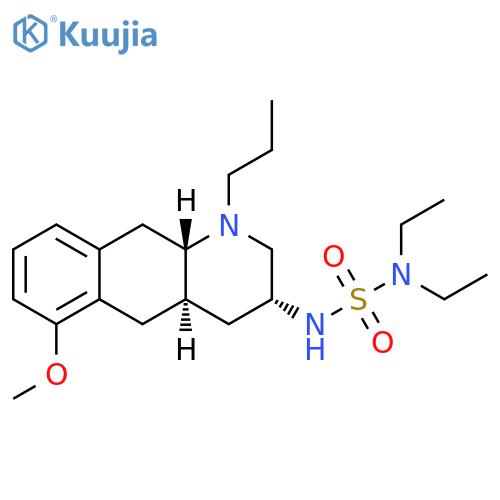 Sulfamide, N,N-diethyl-N'-[(3R,4aR,10aS)-1,2,3,4,4a,5,10,10a-octahydro-6-methoxy-1-propylbenzo[g]quinolin-3-yl]-, rel- structure
