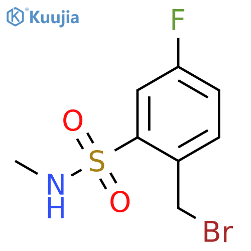 Benzenesulfonamide, 2-(bromomethyl)-5-fluoro-N-methyl- structure