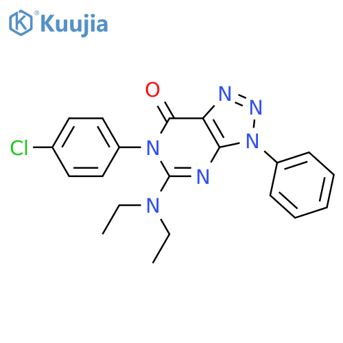 7H-1,2,3-Triazolo[4,5-d]pyrimidin-7-one,6-(4-chlorophenyl)-5-(diethylamino)-3,6-dihydro-3-phenyl- structure
