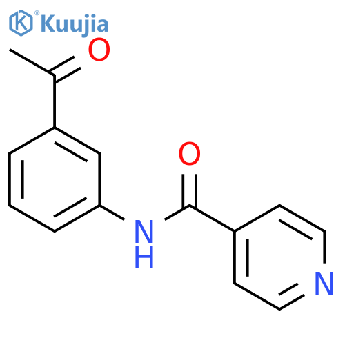 N-(3-acetylphenyl)isonicotinamide structure