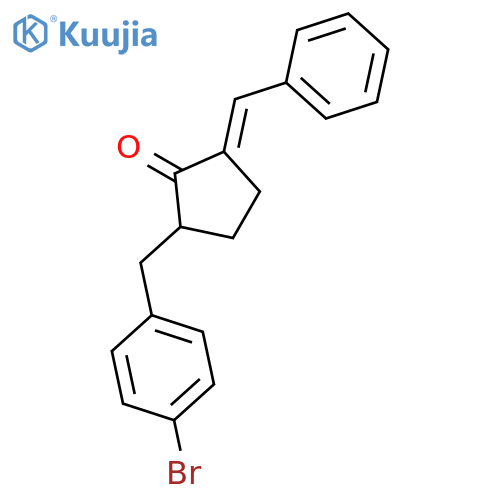 CYCLOPENTANONE, 2-[(4-BROMOPHENYL)METHYL]-5-(PHENYLMETHYLENE)- structure
