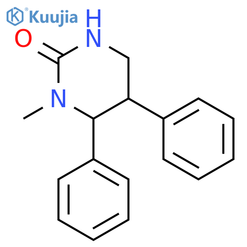 2(1H)-Pyrimidinone, tetrahydro-1-methyl-5,6-diphenyl-, trans- structure