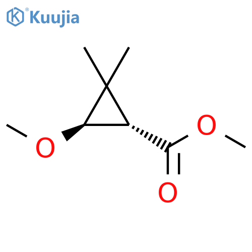 Cyclopropanecarboxylic acid, 3-methoxy-2,2-dimethyl-, methyl ester, trans- (9CI) structure