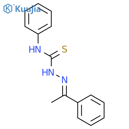 HYDRAZINECARBOTHIOAMIDE, N-PHENYL-2-(1-PHENYLETHYLIDENE)-, (2E)- structure
