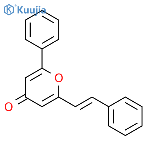 4H-PYRAN-4-ONE, 2-PHENYL-6-[(1E)-2-PHENYLETHENYL]- structure