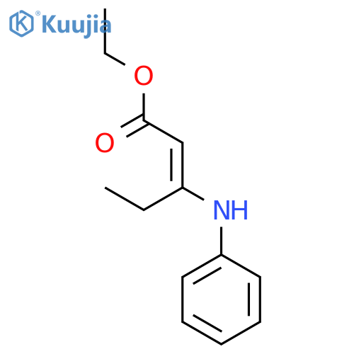 2-Pentenoic acid, 3-(phenylamino)-, ethyl ester, (2Z)- structure