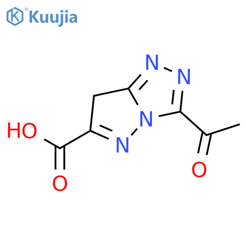 1H-Pyrazolo[5,1-c]-1,2,4-triazole-6-carboxylic acid, 3-acetyl- structure
