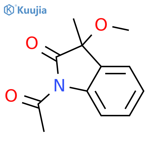 2H-INDOL-2-ONE, 1-ACETYL-1,3-DIHYDRO-3-METHOXY-3-METHYL- structure