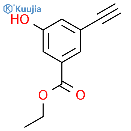 Benzoic acid, 3-ethynyl-5-hydroxy-, ethyl ester structure