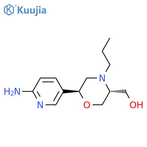3-MORPHOLINEMETHANOL, 6-(6-AMINO-3-PYRIDINYL)-4-PROPYL-, (3R,6S)- structure