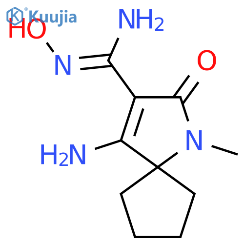 4-amino-N'-hydroxy-1-methyl-2-oxo-1-azaspiro4.4non-3-ene-3-carboximidamide structure