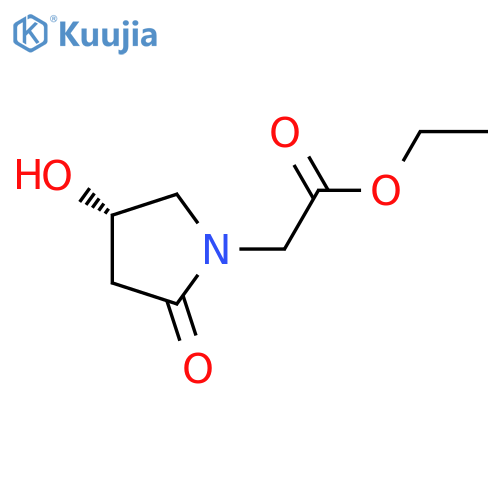 1-PYRROLIDINEACETIC ACID, 4-HYDROXY-2-OXO-, ETHYL ESTER, (4S)- structure
