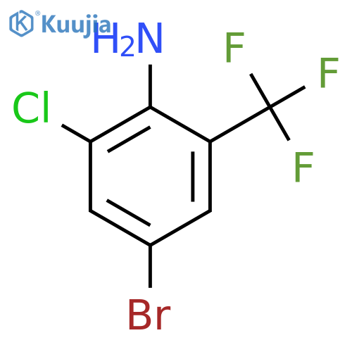 4-Bromo-2-chloro-6-(trifluoromethyl)aniline structure