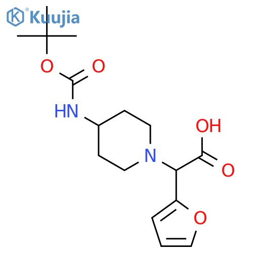 2-(4-((tert-Butoxycarbonyl)amino)piperidin-1-yl)-2-(furan-2-yl)acetic Acid structure
