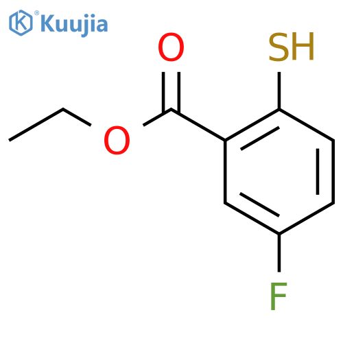 Benzoic acid,5-fluoro-2-mercapto-, ethyl ester structure
