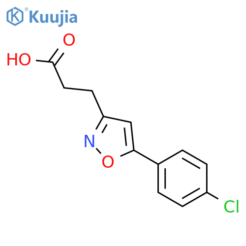 5-(4-Chlorophenyl)isoxazole-3-propionic acid structure