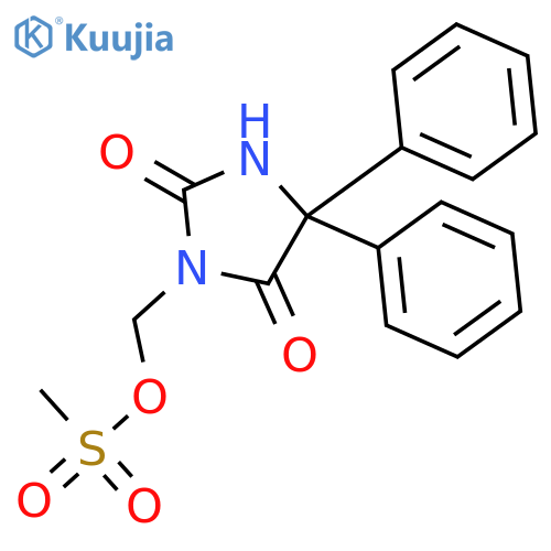 2,4-IMIDAZOLIDINEDIONE, 3-[[(METHYLSULFONYL)OXY]METHYL]-5,5-DIPHENYL- structure
