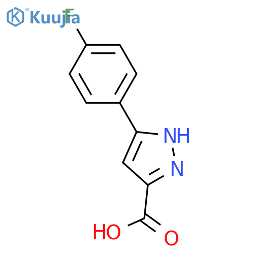 3-(4-fluorophenyl)-1H-pyrazole-5-carboxylic acid structure