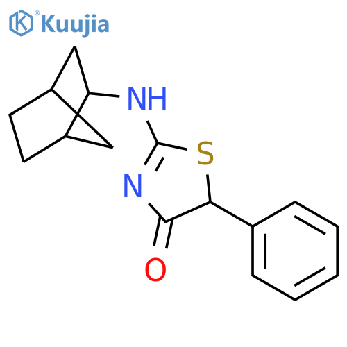 4(5H)-Thiazolone, 2-(bicyclo[2.2.1]hept-2-ylamino)-5-phenyl- structure