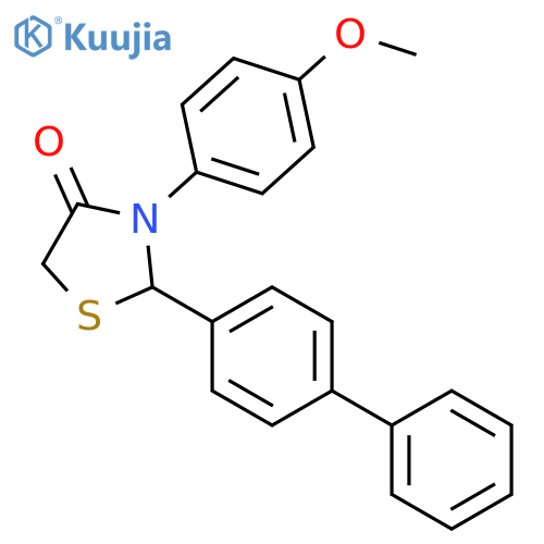 4-THIAZOLIDINONE, 2-[1,1'-BIPHENYL]-4-YL-3-(4-METHOXYPHENYL)- structure