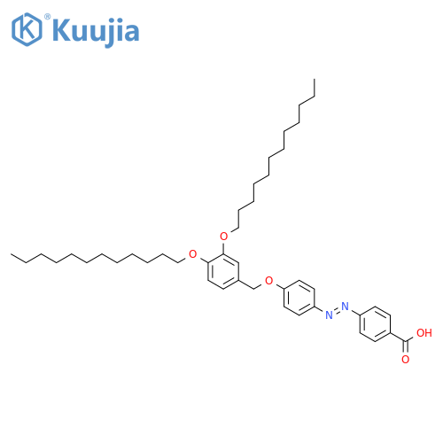 BENZOIC ACID, 4-[[4-[[3,4-BIS(DODECYLOXY)PHENYL]METHOXY]PHENYL]AZO]- structure
