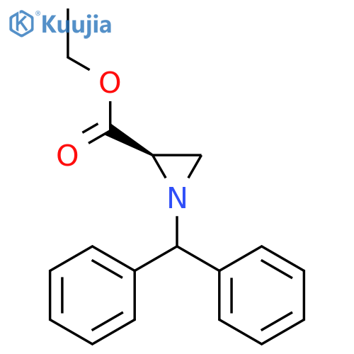 2-Aziridinecarboxylic acid, 1-(diphenylmethyl)-, ethyl ester, (2R)- structure