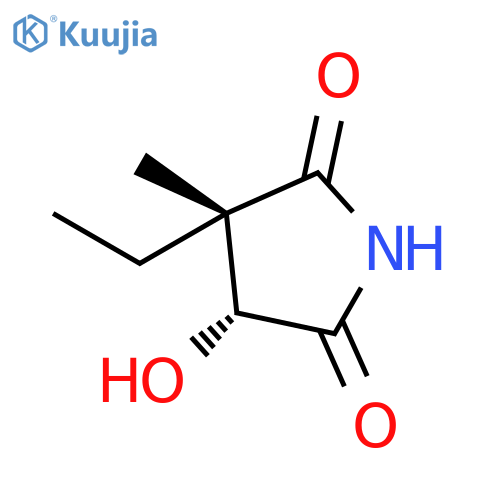 2,5-PYRROLIDINEDIONE, 3-ETHYL-4-HYDROXY-3-METHYL-, (3S,4R)- structure