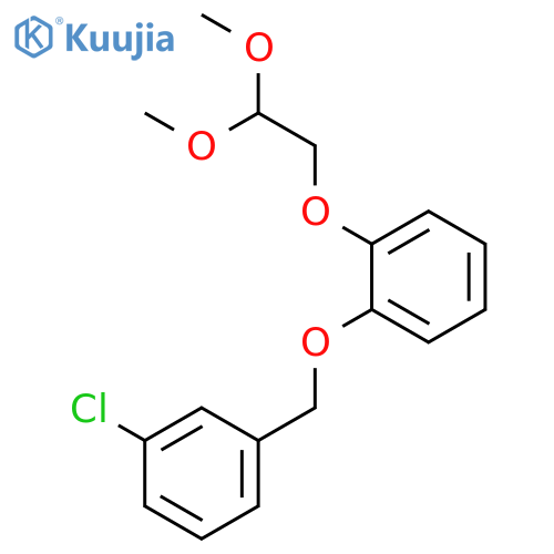 BENZENE, 1-[(3-CHLOROPHENYL)METHOXY]-2-(2,2-DIMETHOXYETHOXY)- structure