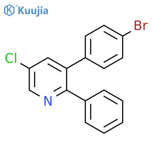 PYRIDINE, 3-(4-BROMOPHENYL)-5-CHLORO-2-PHENYL- structure