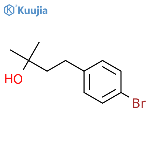 4-(4-bromophenyl)-2-methylbutan-2-ol structure