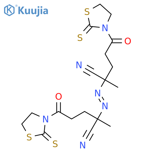 2-Thiazolidinethione,3,3'-[azobis(4-cyano-4-methyl-1-oxo-4,1-butanediyl)]bis- structure