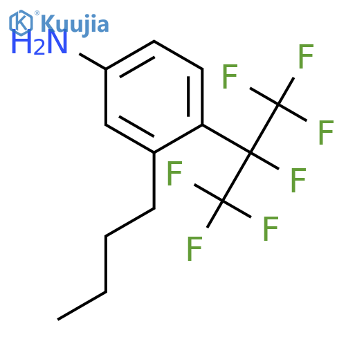 BENZENAMINE, 3-BUTYL-4-[1,2,2,2-TETRAFLUORO-1-(TRIFLUOROMETHYL)ETHYL]- structure