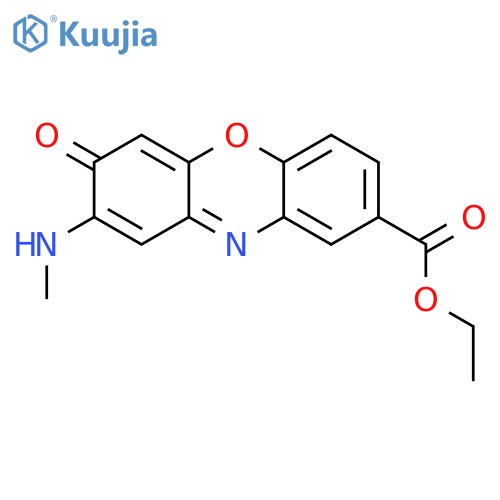 2-(Methylamino)-3-oxo-3H-phenoxazine-8-carboxylic acid ethyl ester structure