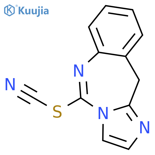 Thiocyanic acid, 11H-imidazo[1,2-c][1,3]benzodiazepin-5-yl ester structure
