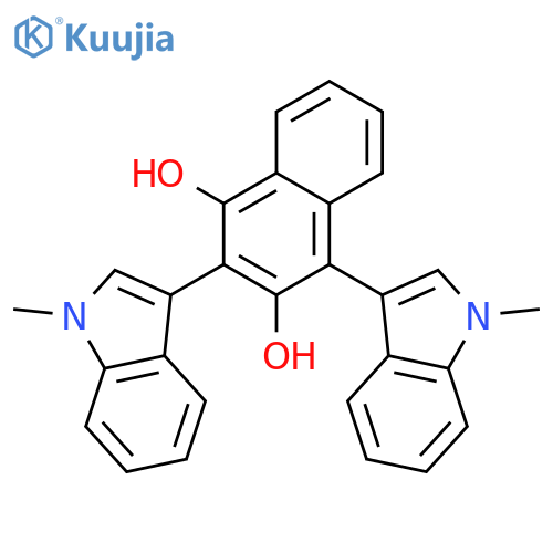 1,3-Naphthalenediol, 2,4-bis(1-methyl-1H-indol-3-yl)- structure