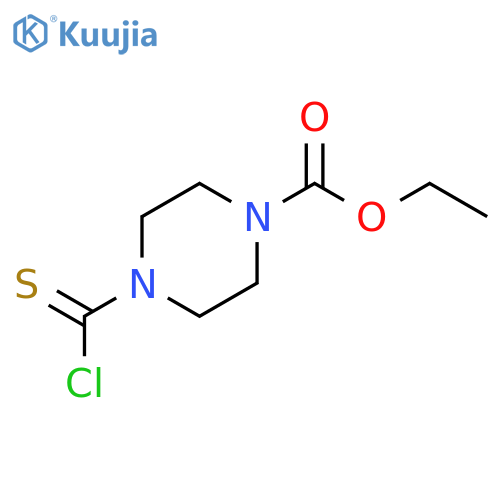 1-Piperazinecarboxylic acid, 4-(chlorothioxomethyl)-, ethyl ester structure