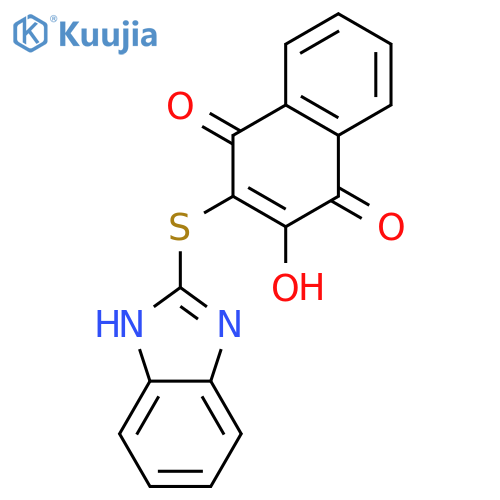 1,4-NAPHTHALENEDIONE, 2-(1H-BENZIMIDAZOL-2-YLTHIO)-3-HYDROXY- structure