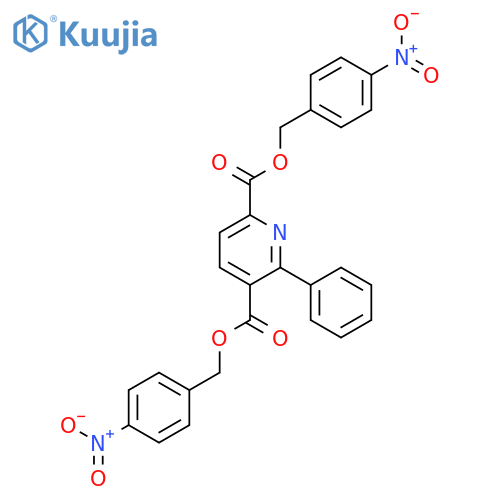 2,5-Pyridinedicarboxylic acid, 6-phenyl-, bis[(4-nitrophenyl)methyl] ester structure